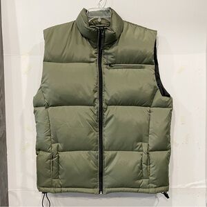 Boston Outfitters Down Filled Vest Mens Sz‎ M Green Hunting Hiking Full Zip
